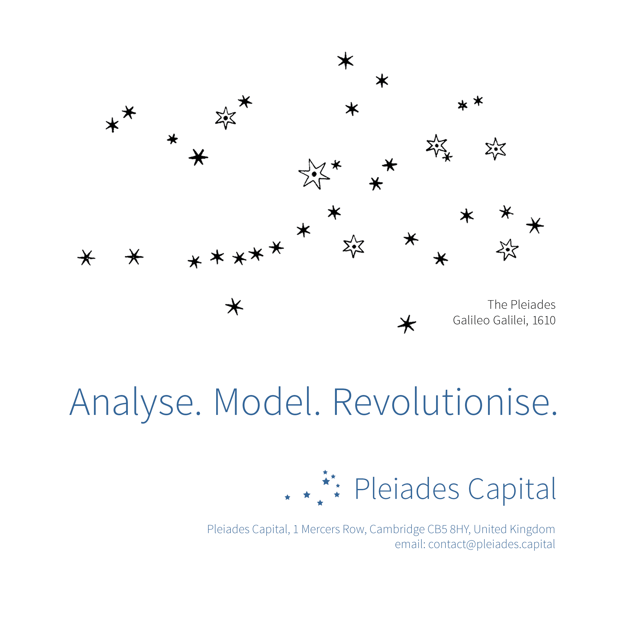 Pleiades Capital, Analyse, Model, Revolutionise